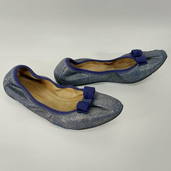Salvatore Ferragamo Shoes - Salvatore Ferragamo Shoes Womens 5.5 M Purple My Joy Ballet Flats Bow Shimmer